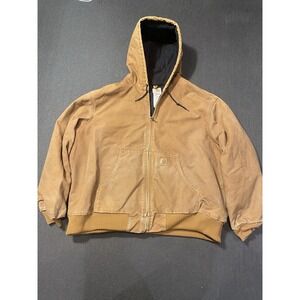 Vintage Carhartt Jacket Men's 2XL Sandstone Active Quilt‎ Lined J130 BRN Brown